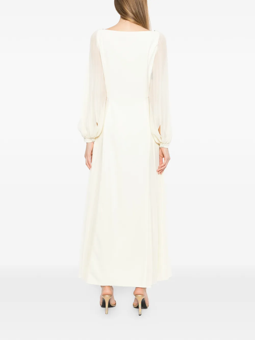 Versace Geplooide maxi-jurk Geel