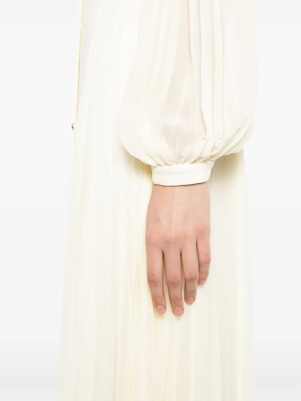 Versace Geplooide maxi-jurk Geel