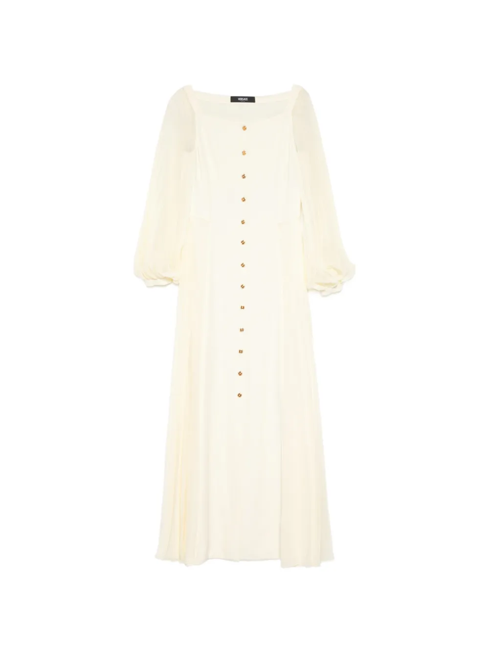 Versace pleated maxi dress - Gelb