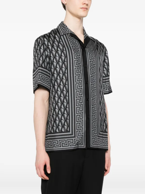 Versace V-Greca Printed Shirt | Grey | FARFETCH