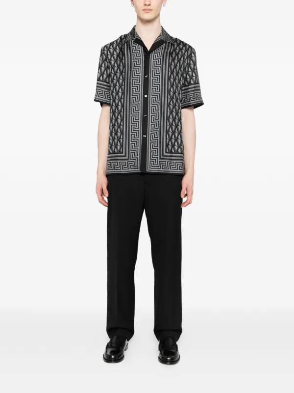 Versace V-Greca Printed Shirt | Grey | FARFETCH