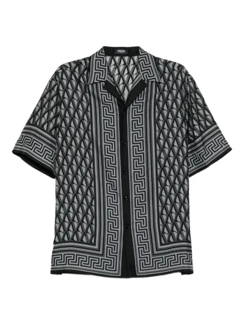 Versace camisa con estampado V-Greca