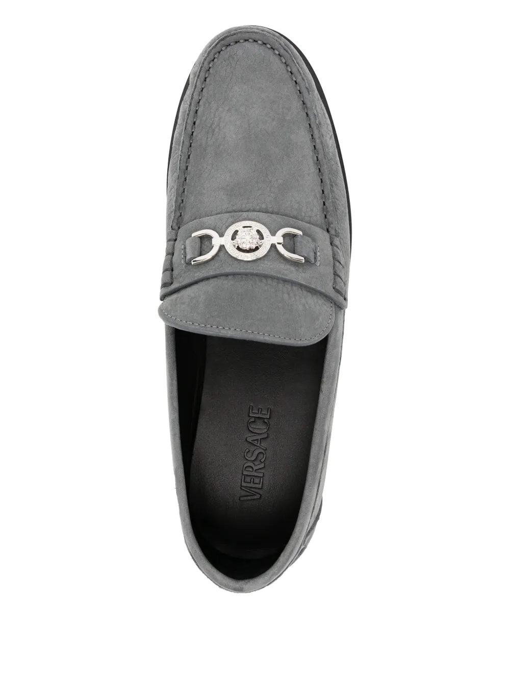Versace Loafers met logo Grijs