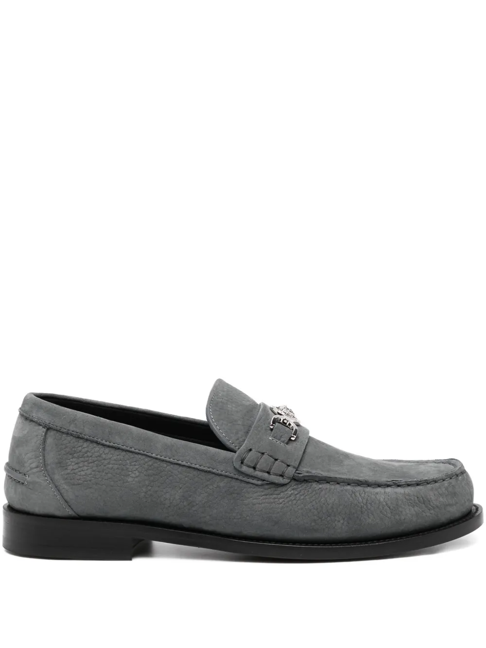Versace logo penny loafer - Grigio