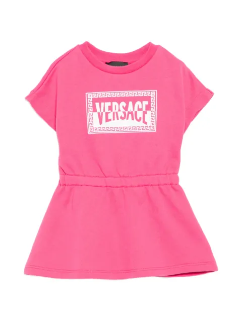 Versace Kids logo printed sweatshirt dress