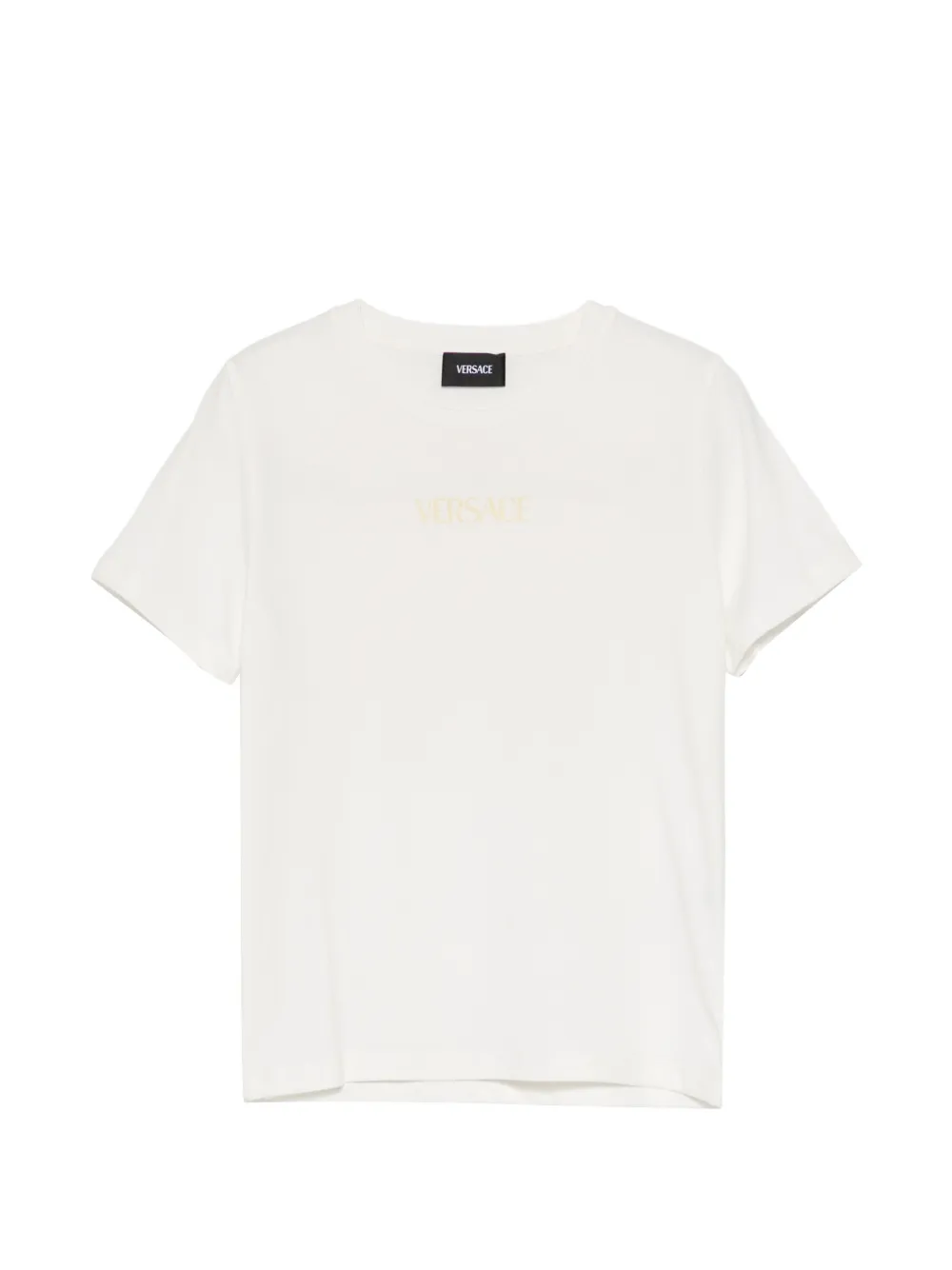 Versace Kids logo-print round neck T-shirt - Bianco