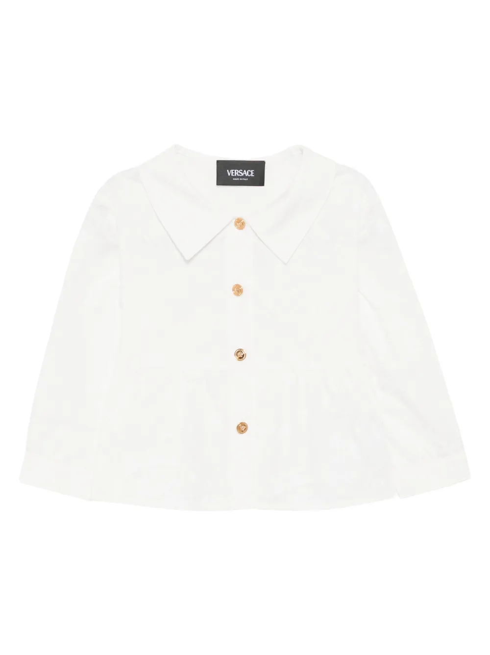 Versace Kids floral-print shirt - Bianco