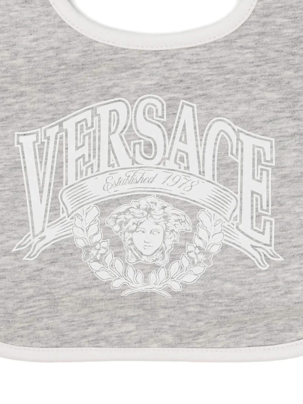 Versace Kids Slabbetje met logoprint Grijs