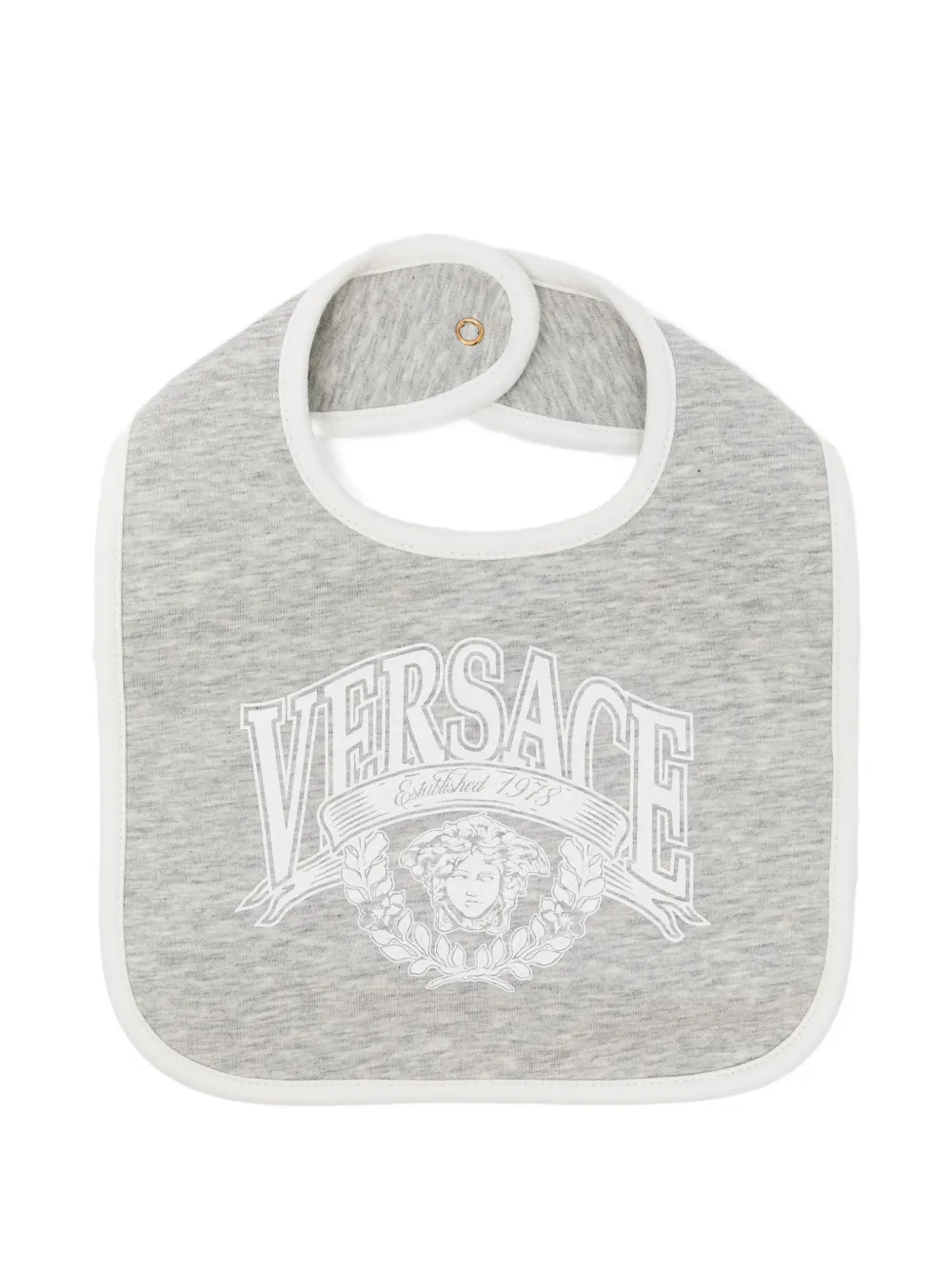 Versace Kids logo-printed bibs - Grigio