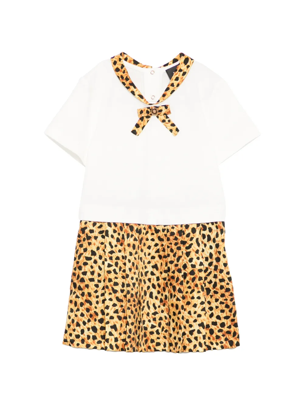 Versace Kids Abito leopardato - Bianco