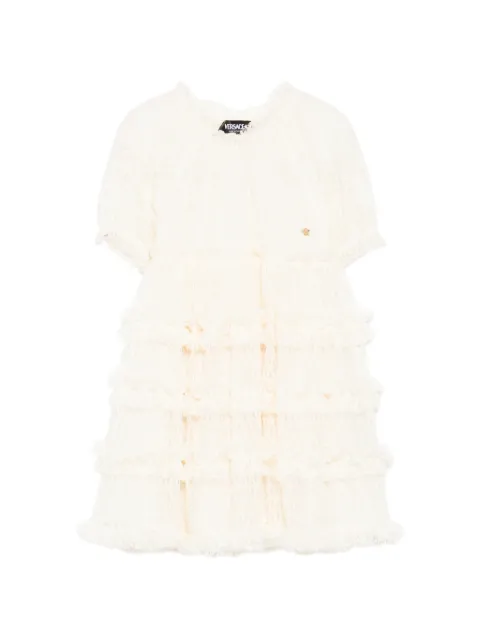 Versace Kids ruffled lace dress