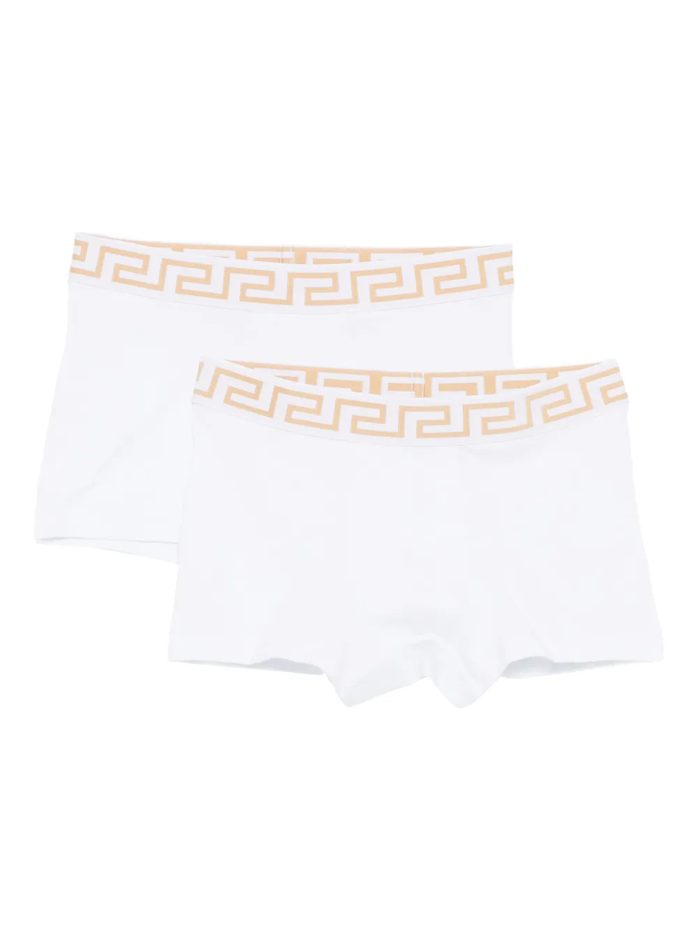 Versace Kids geometric-print trunks (set of two) - Bianco
