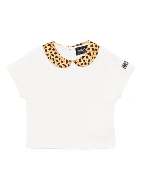 Versace Kids leopard-print twill T-shirt