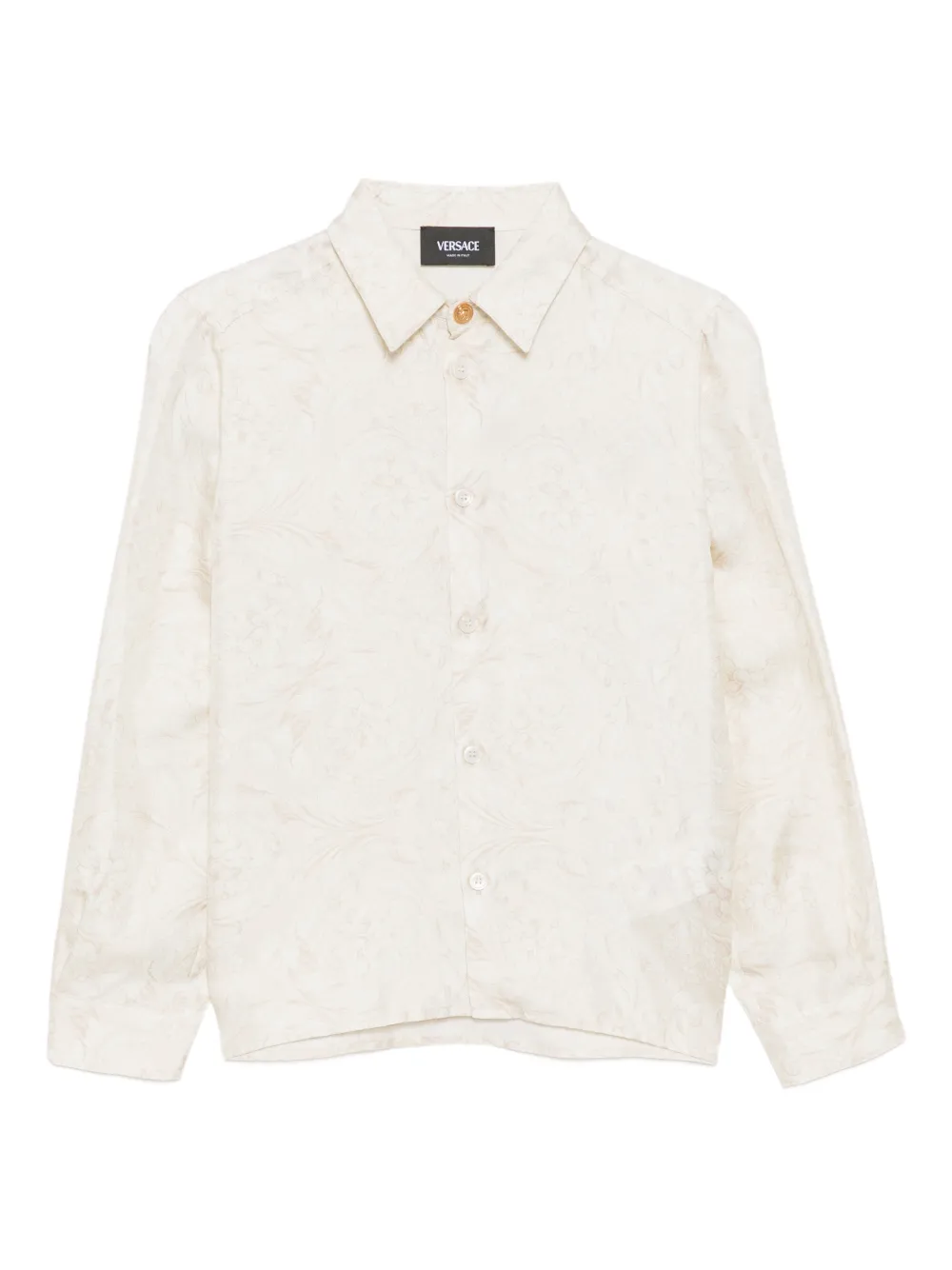 Versace Kids all-over floral print shirt - Toni neutri