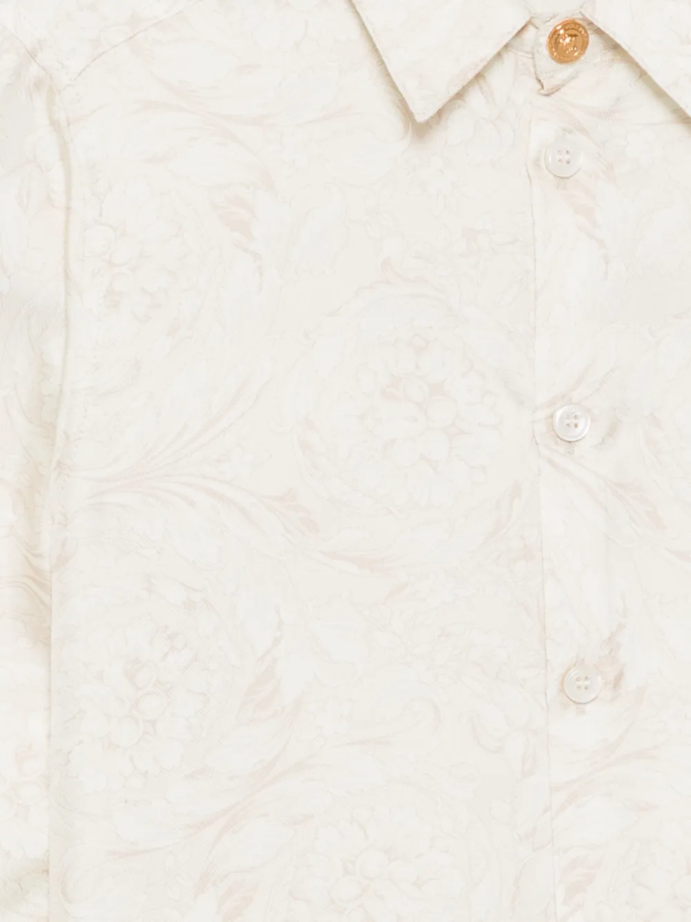 Versace Kids Shirt met bloemenprint Beige