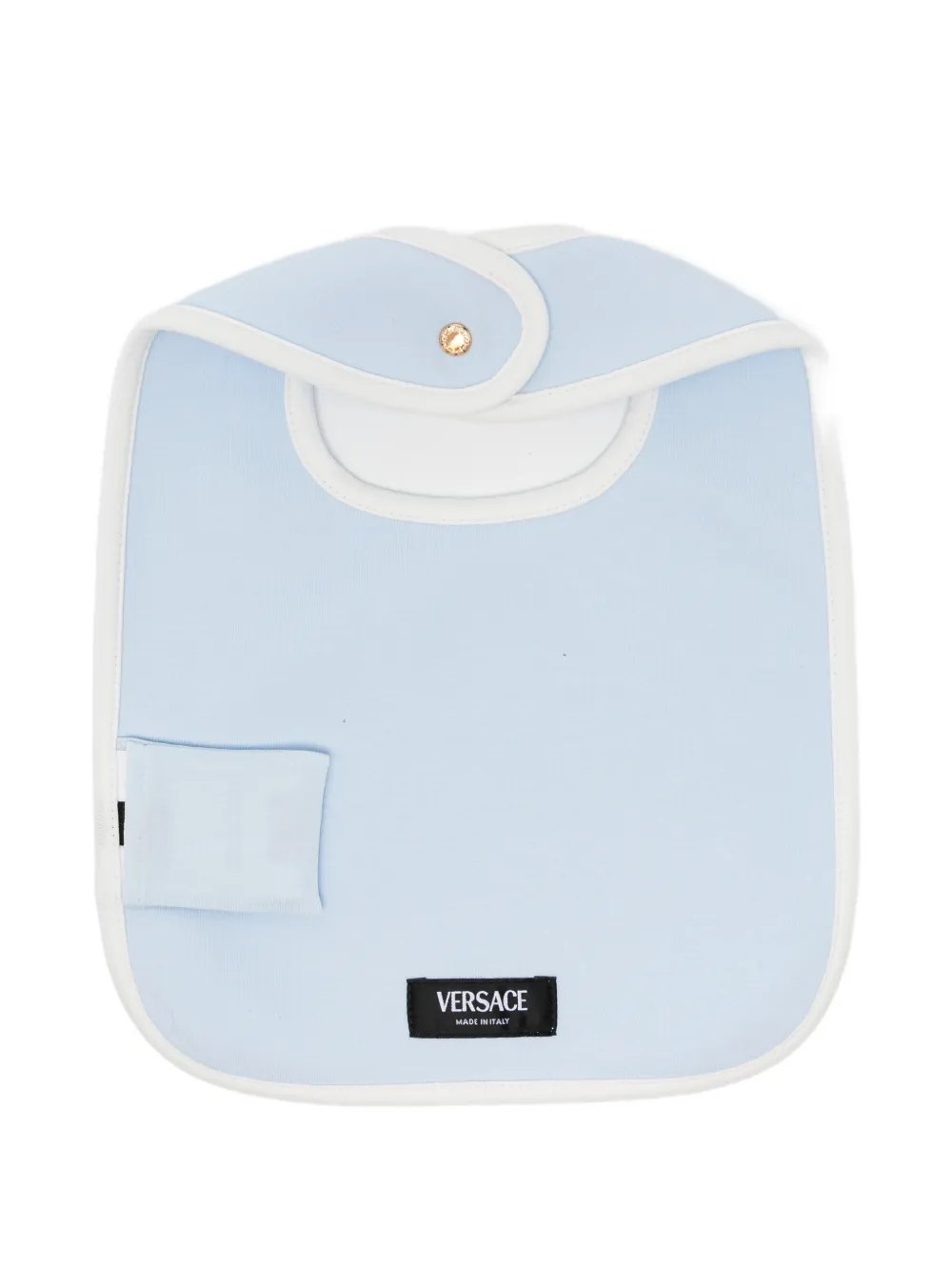 Versace Kids logo-printed bibs - Blauw