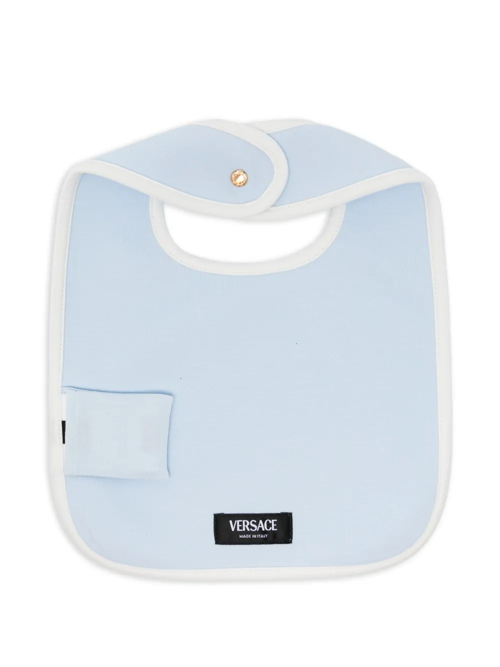 Versace Kids Slabbetje met logoprint Blauw