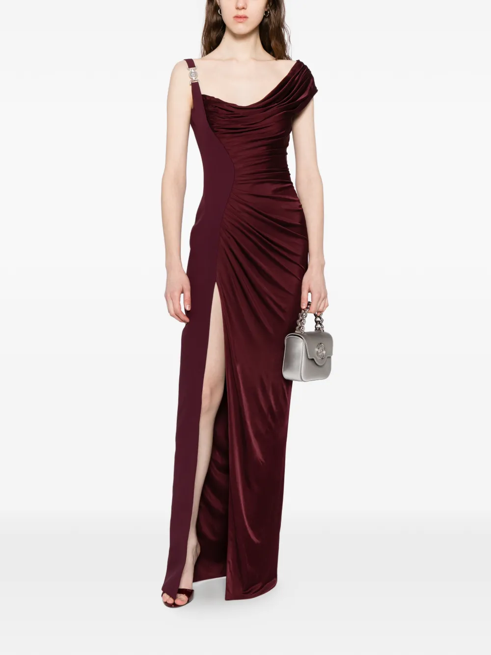  Versace Medusa '95 Draped Gown - Red 