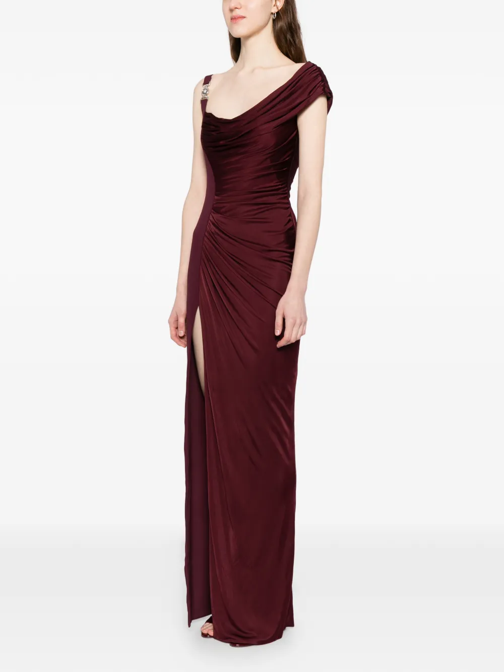  Versace Medusa '95 Draped Gown - Red 
