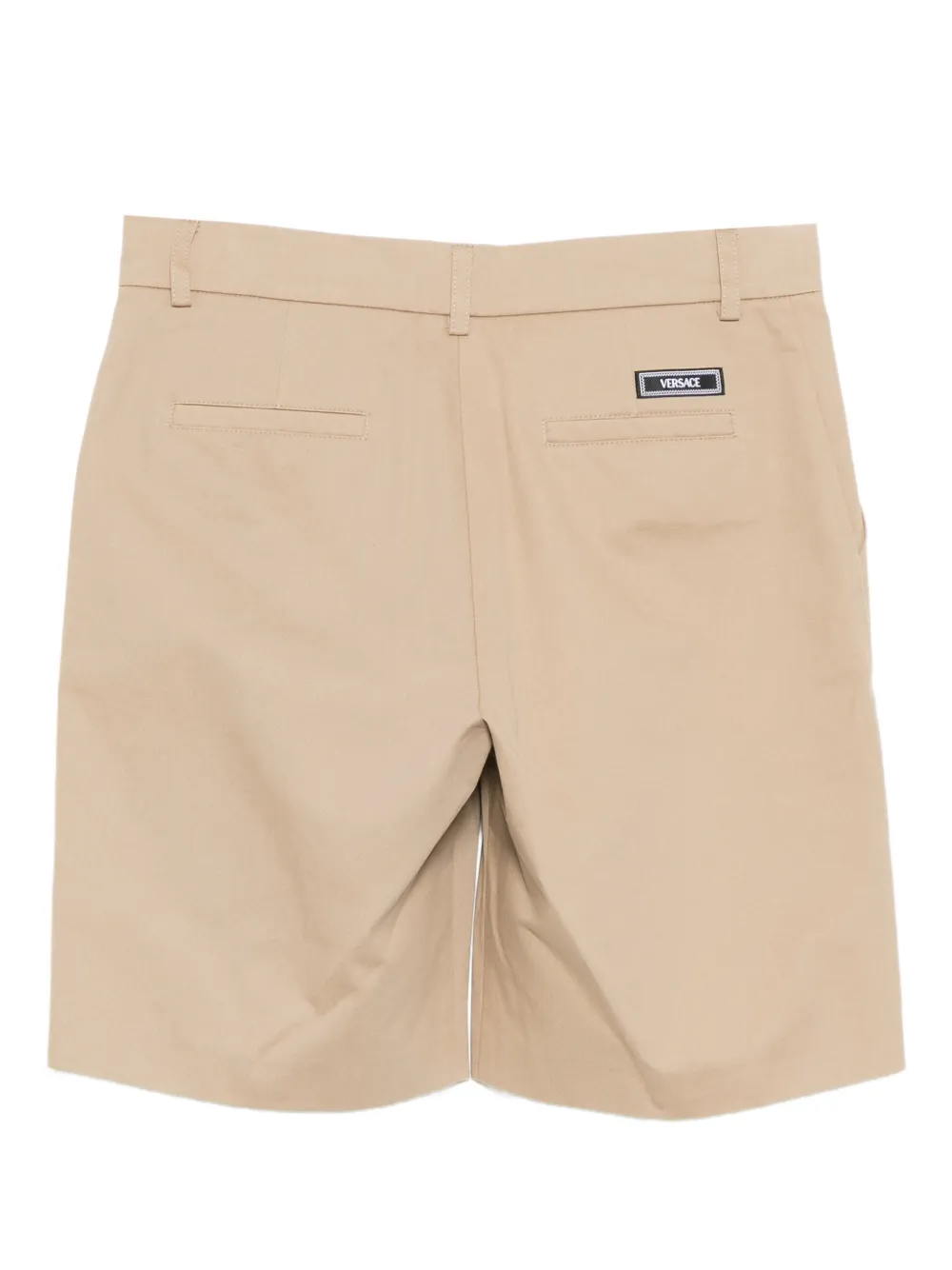 Versace Kids Gabardine shorts Beige