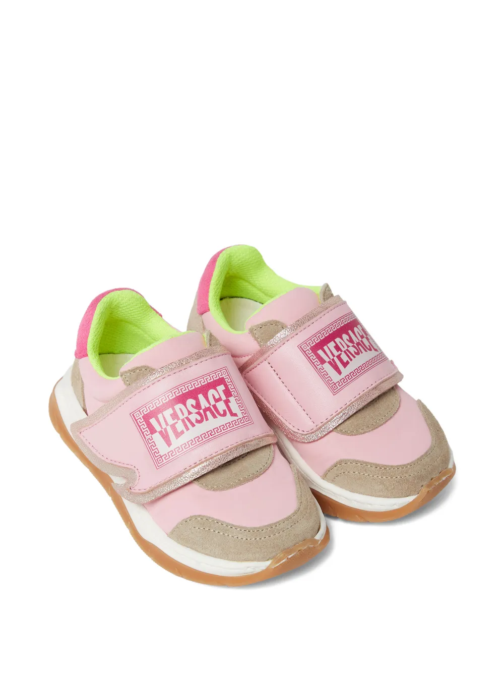 Versace Kids Sneakers met logoband Roze