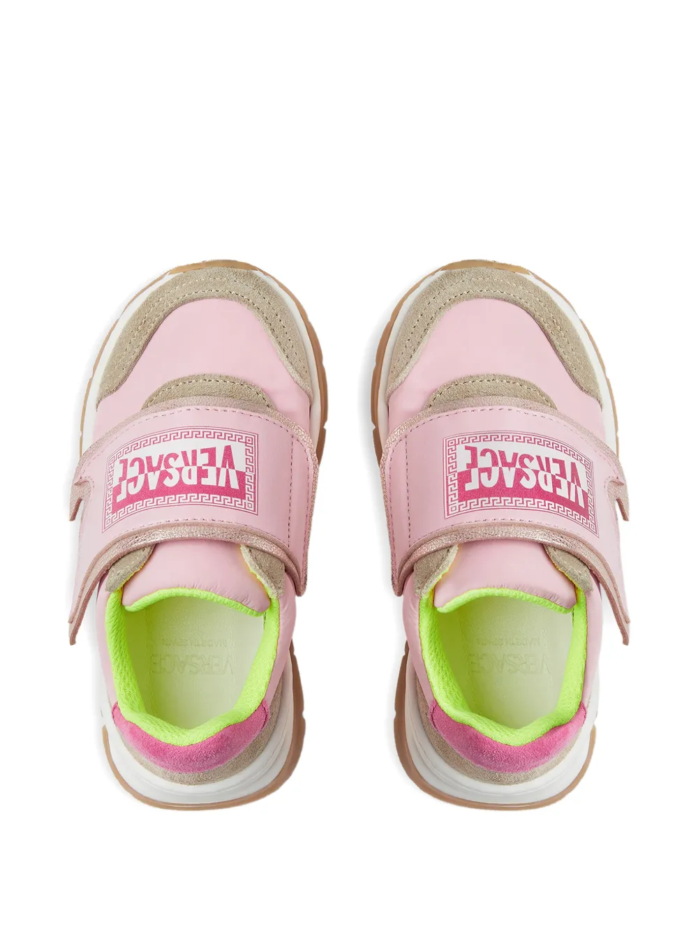 Versace Kids Sneakers met logoband Roze