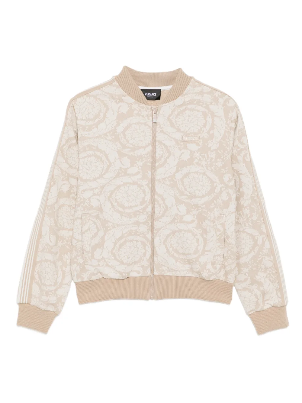Versace Kids all-over floral print jacket - Neutrals