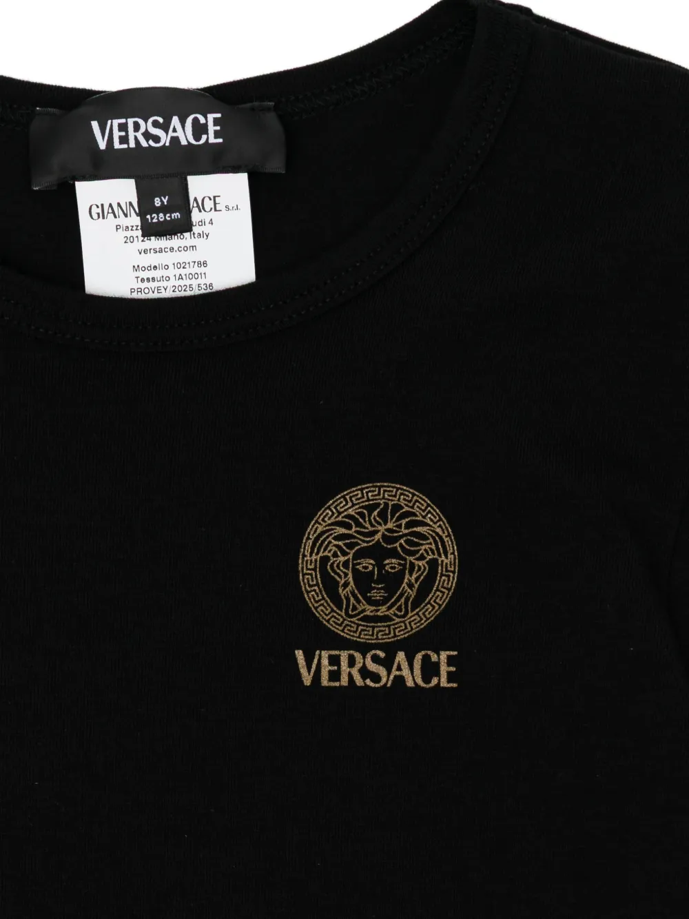 Versace Kids Medusa T-shirt Zwart