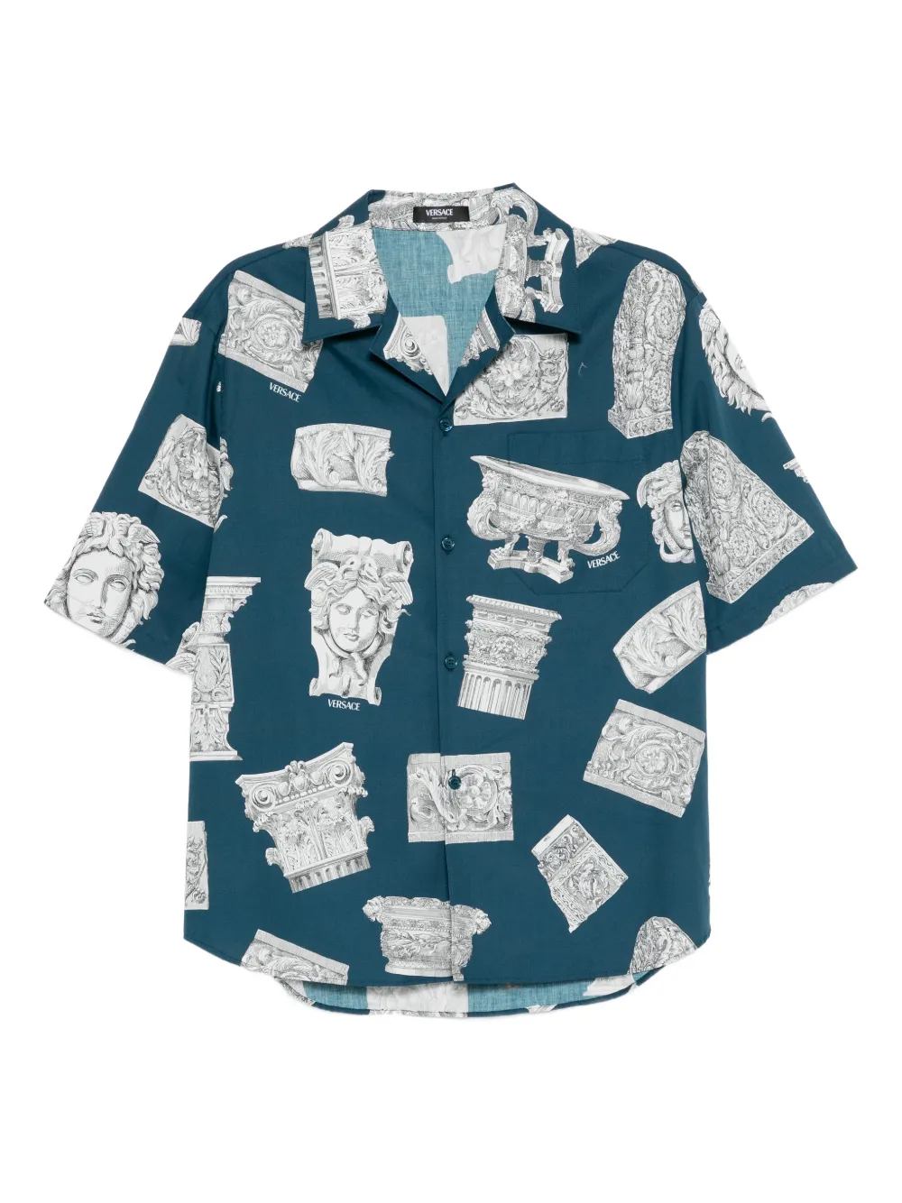 Versace cotton poplin shirt - Blau