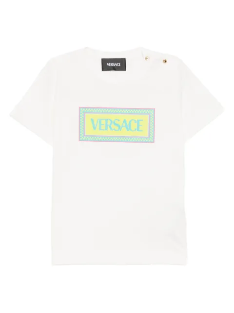 Versace Kids playera con logo estampado