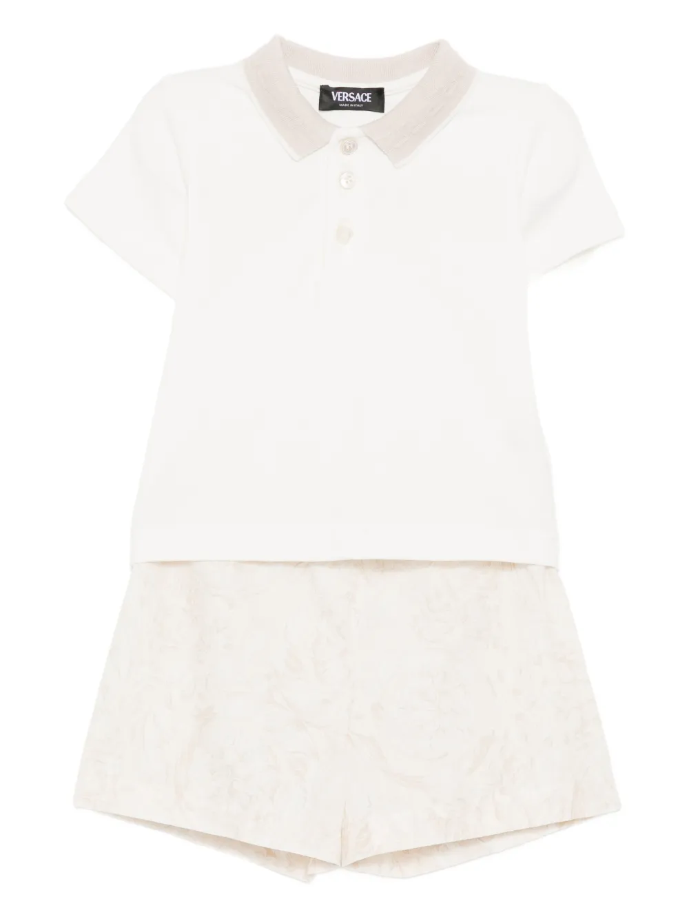 Versace Kids Barocco shorts set - Bianco