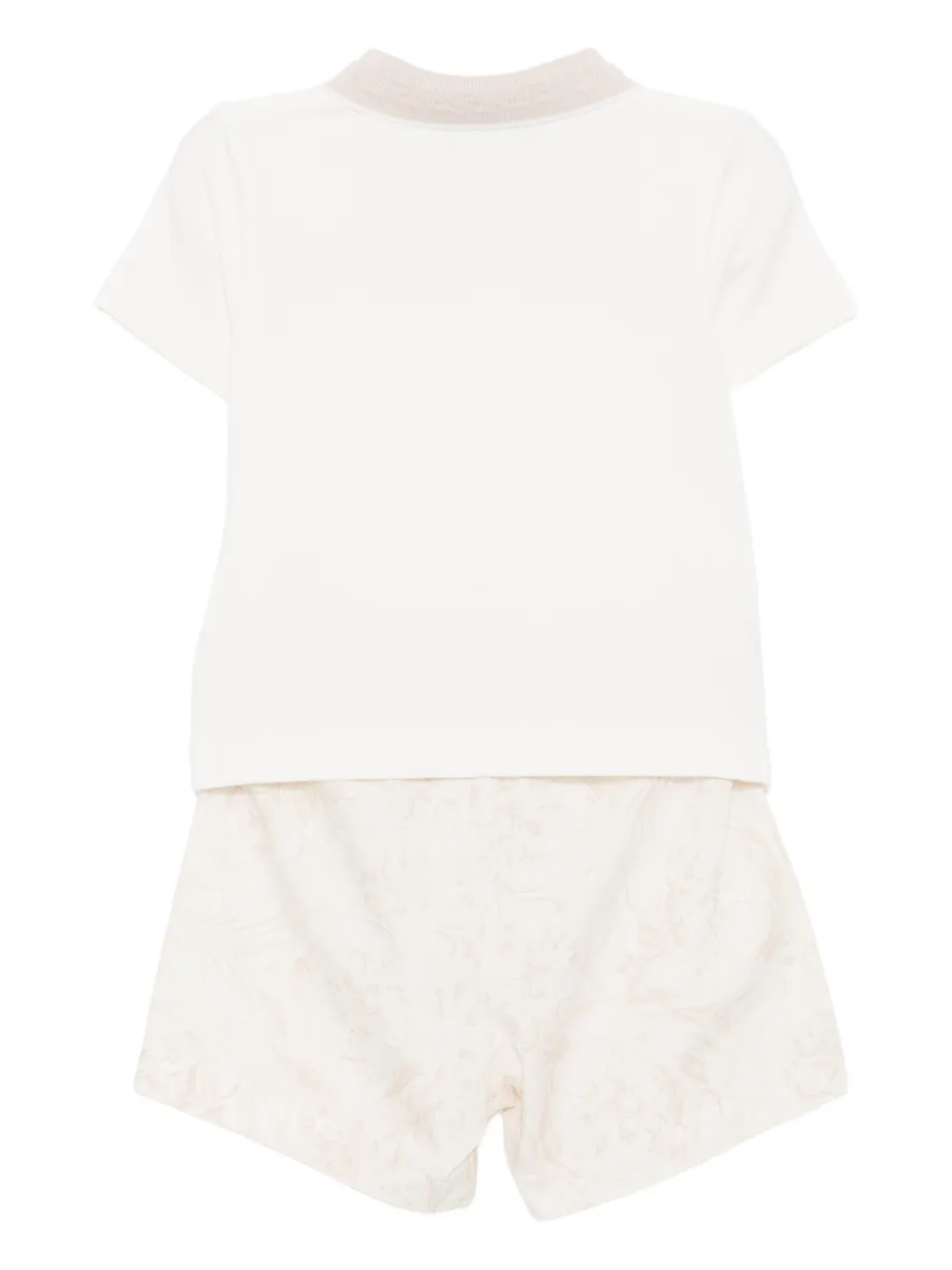 Versace Kids Barocco shorts set Wit
