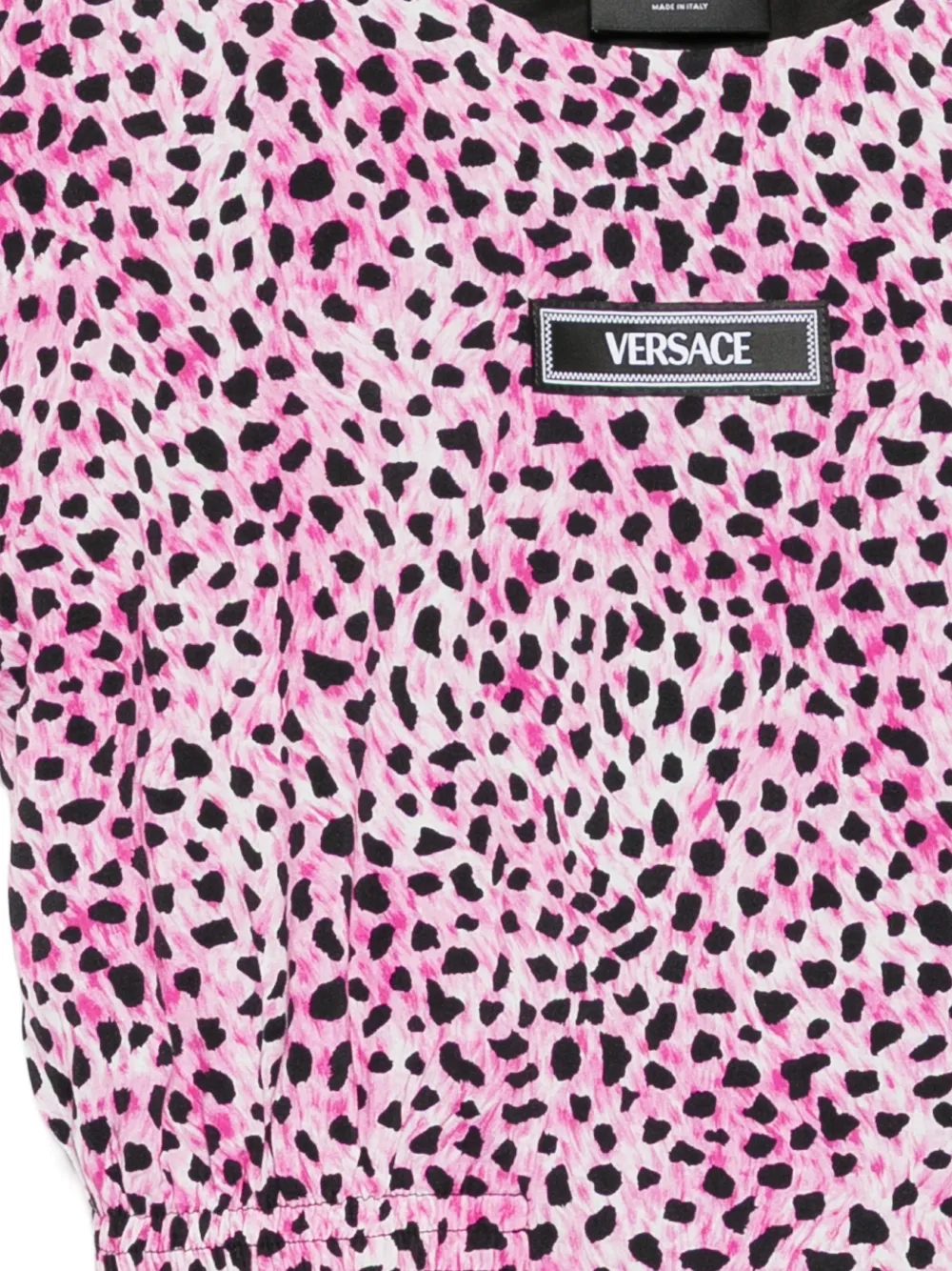 Versace Kids Jurk met logopatch Roze