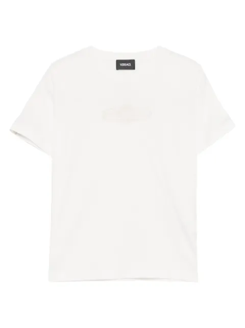 Versace Kids playera con logo estampado