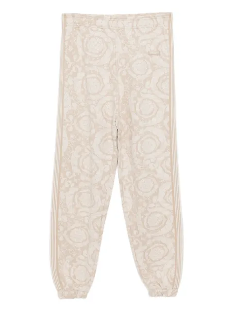 Versace Kids logo-patch jacquard trousers