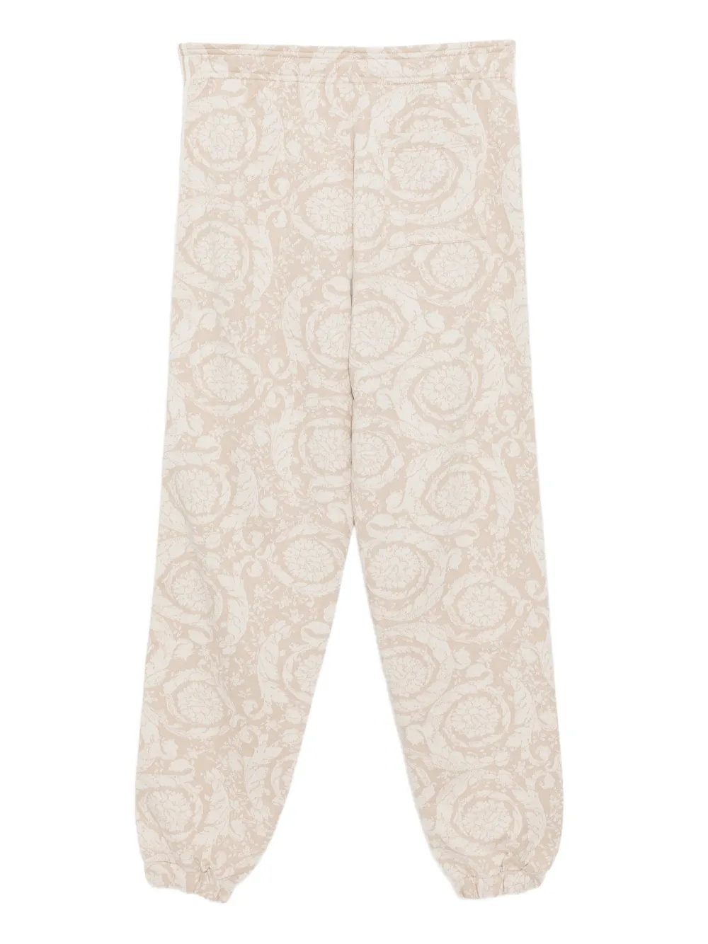 Versace Kids Broek met jacquard en logopatch Beige