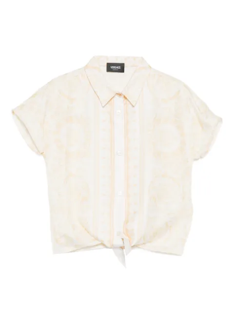 Versace Kids Barocco twill shirt