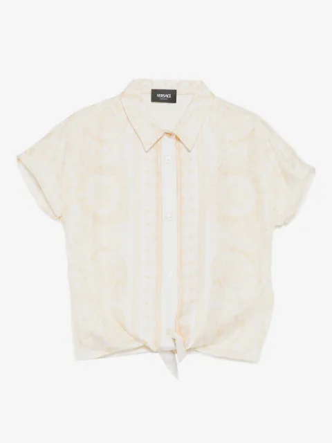 Versace Kids Barocco twill shirt