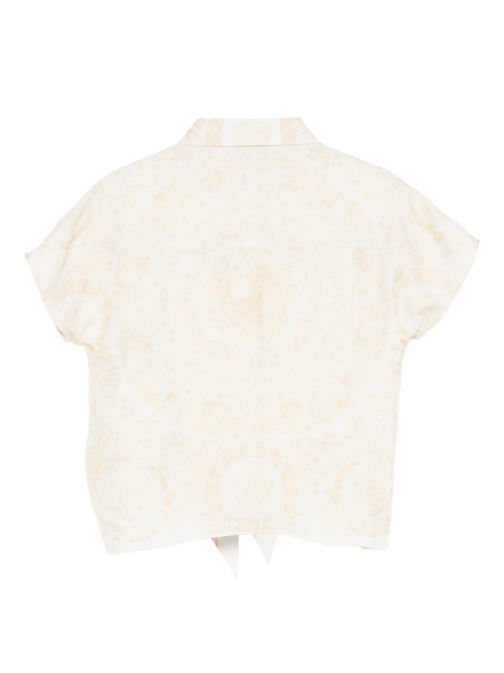 Versace Kids Barocco twill shirt Geel
