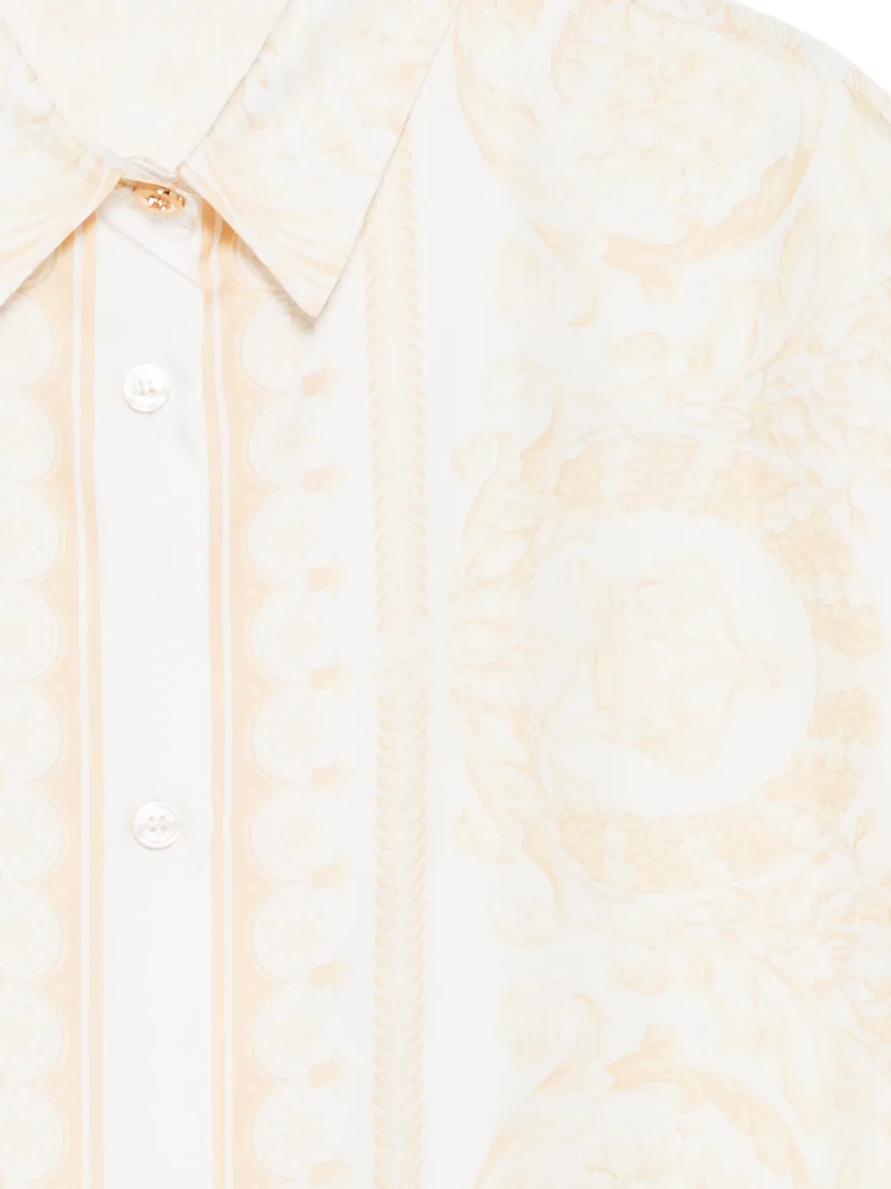 Versace Kids Barocco twill shirt Geel