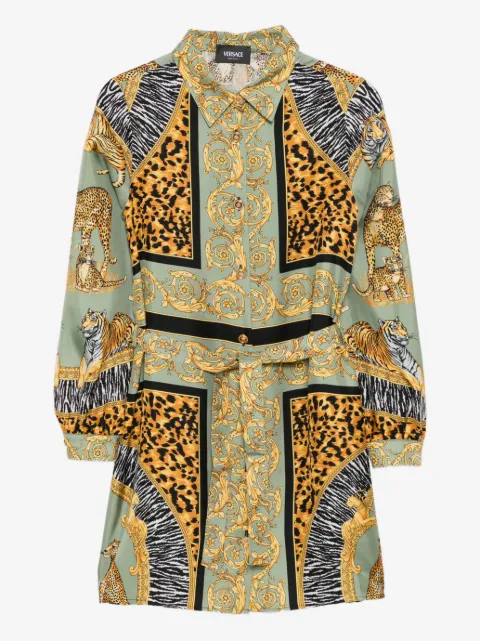 Versace Kids all-over graphic print dress