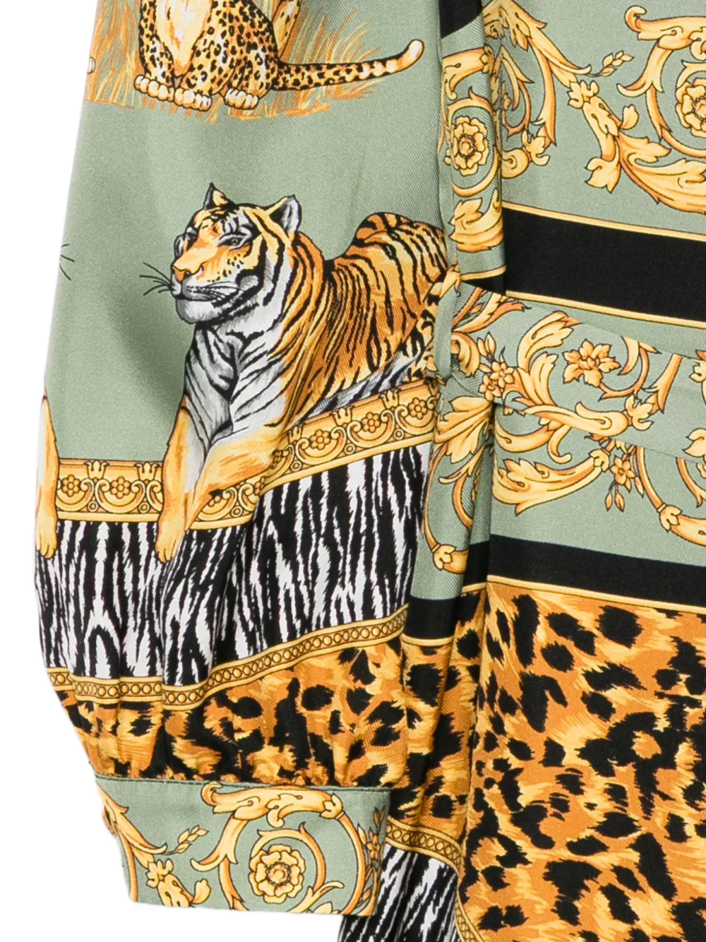 Versace Kids All-over Graphic Print Dress - Green 