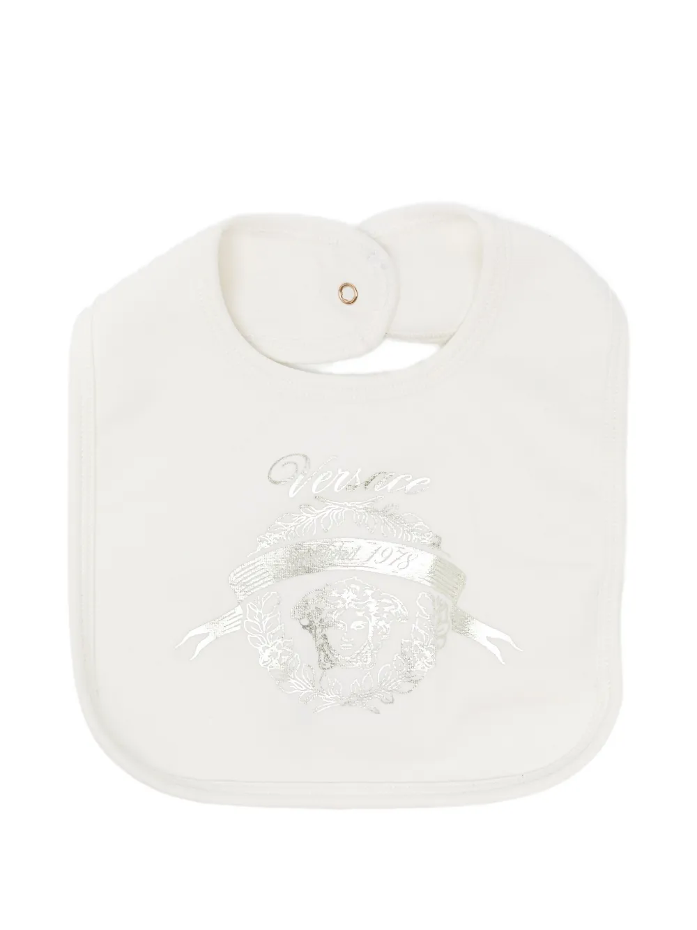 Versace Kids logo-printed bibs - Weiß