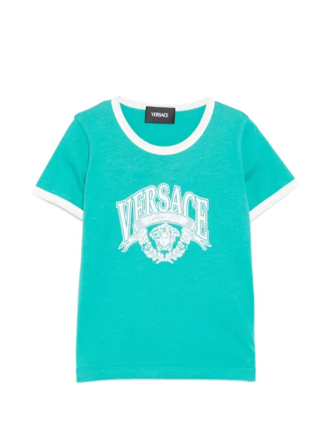Versace Kids logo ringer T-shirt