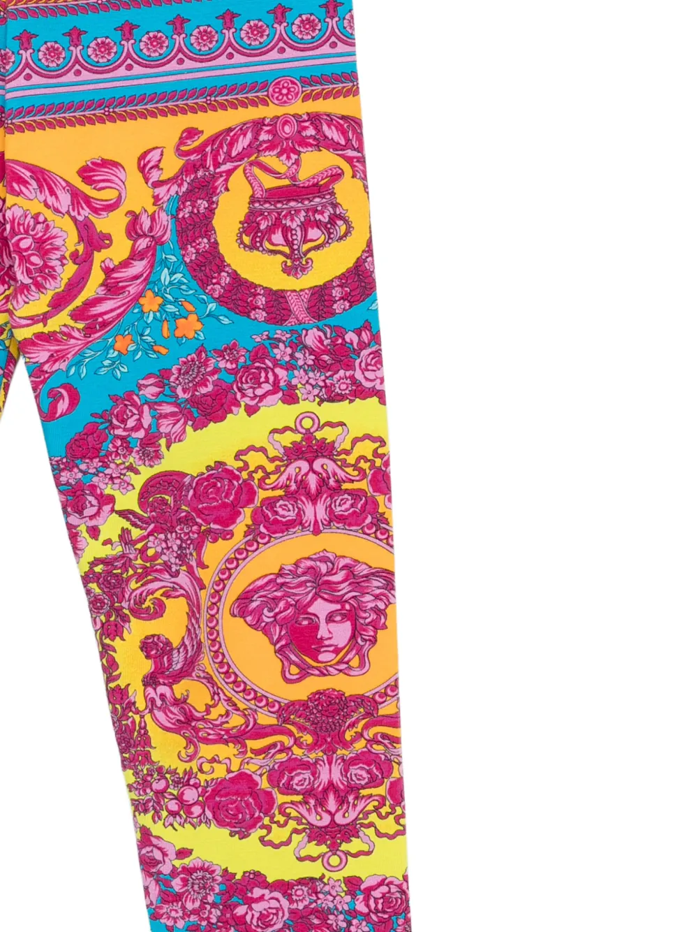 Versace Kids Legging met Barocco-print Oranje