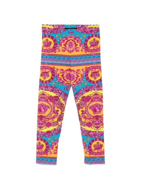 Versace Kids Barocco-print Leggings