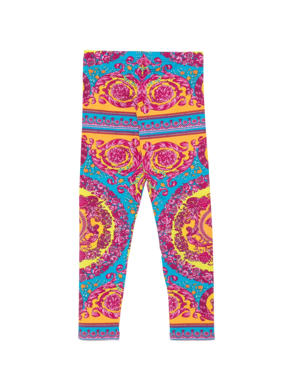 Versace Kids Legging met Barocco-print Oranje
