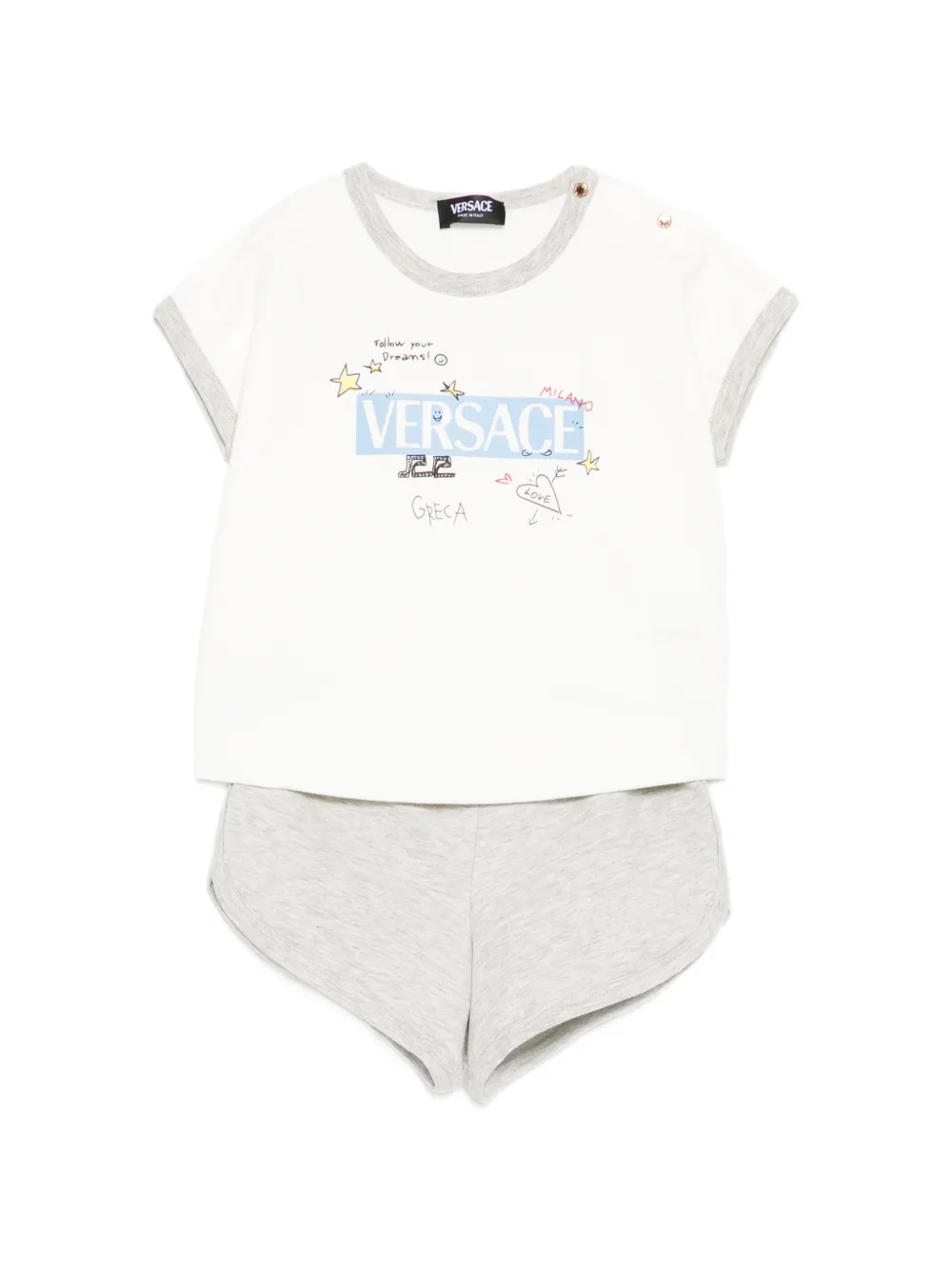 Versace Kids Tutina con stampa - Bianco