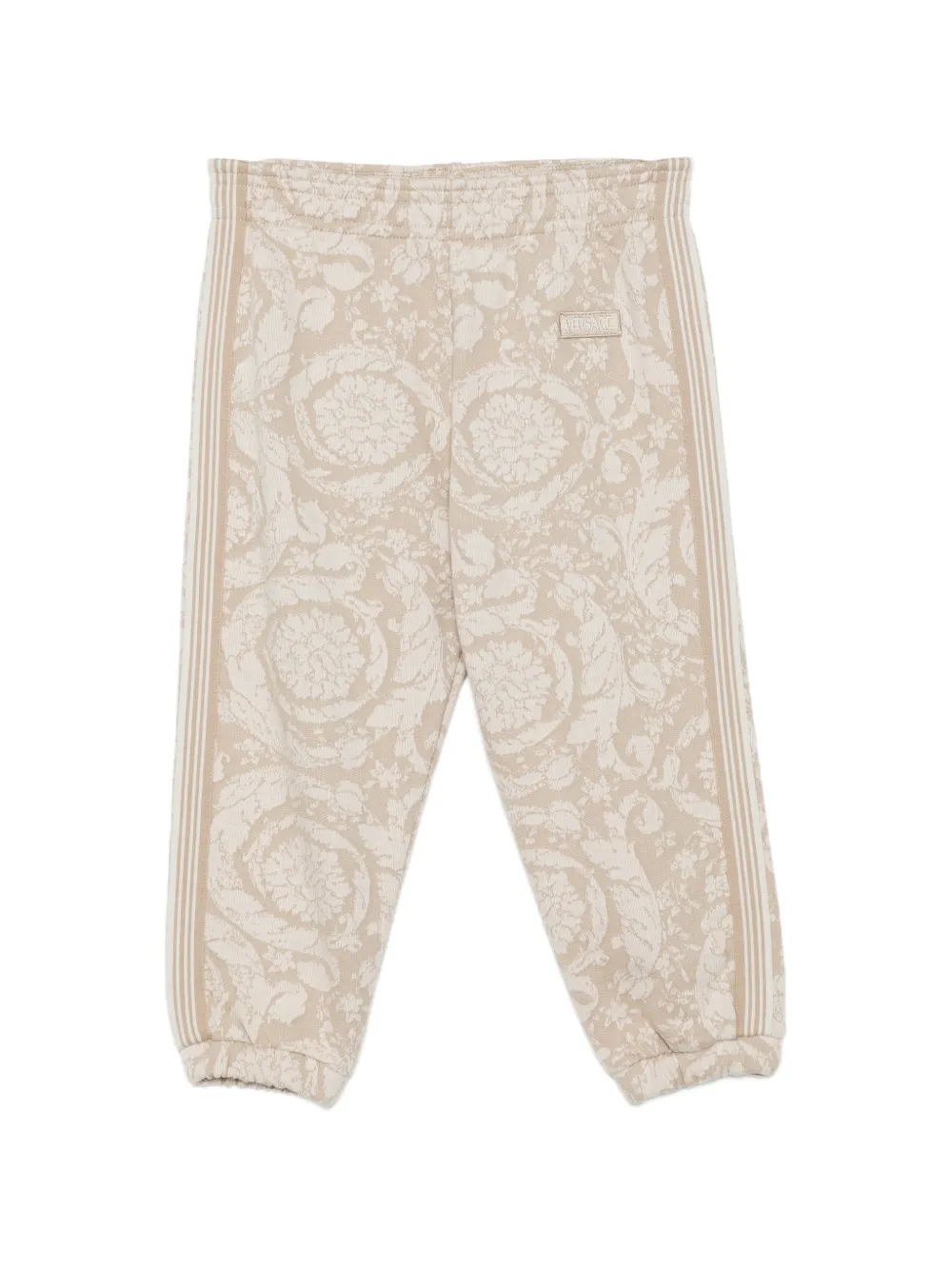 Versace Kids Jacquard Cotton-Jersey trackpants - Nude