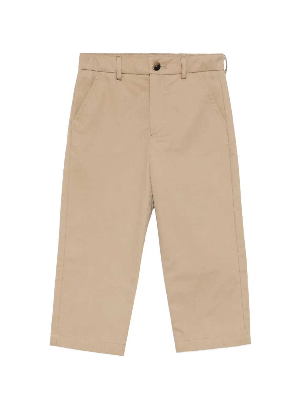 Versace Kids Cotton Gabardine Pants - Toni neutri